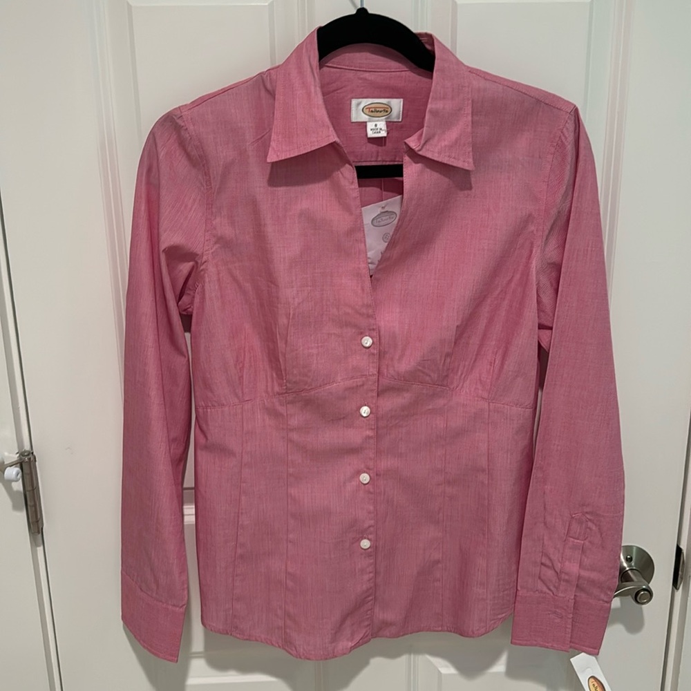Talbots Peplum Style Shirt Size 8 NWT